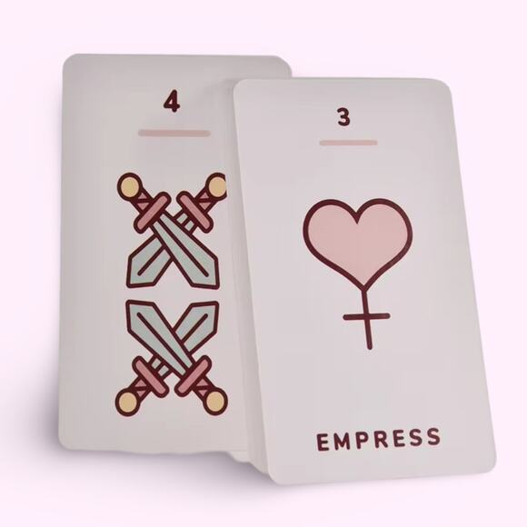 New Kawaii Tarot Cards Deck Oracle Zodiac Wicca‎ Witch Pastel Goth Spell Anime - Picture 3 of 5